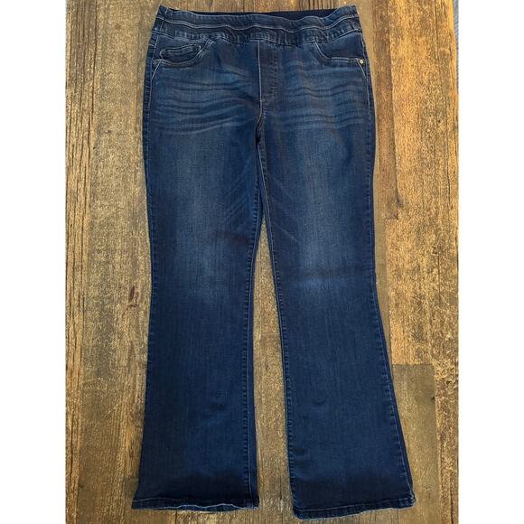 Democracy "Ab"solution Indigo High Rise Itty Bitty Boot Glider Jeans Size 16 - Picture 7 of 11